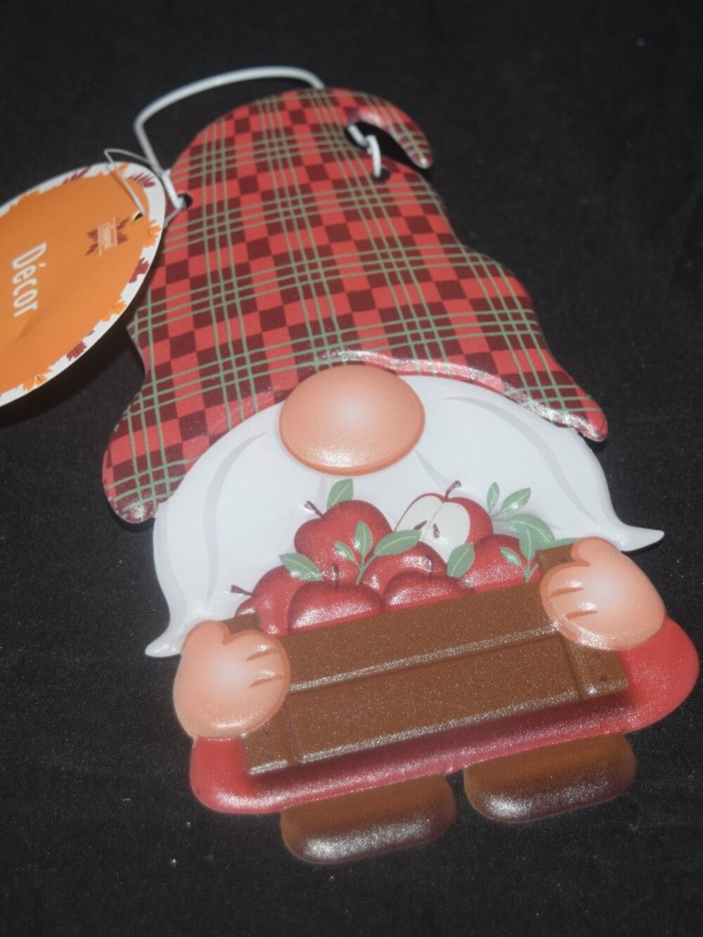 🍁Fall Gnome Apple Harvest Wooden Hanging Decor sign- NWT